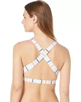 Топ бикини Southern Tide Patio Party Stripe Bikini Top, цвет Rouge Red