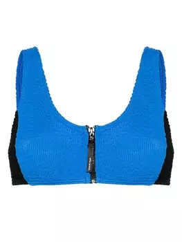 Топ бикини Splice Scout из сирсакера Bond-eye, синий