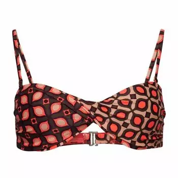 Топ бикини Superdry Vintage Mix Bandeau, оранжевый