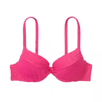Топ бикини Victoria's Secret Swim Mix & Match Twist Push-Up Fishnet, розовый