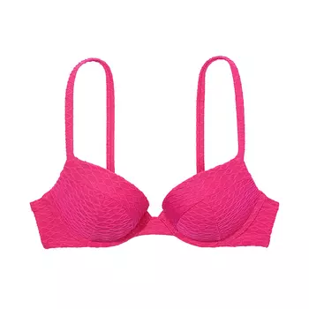 Топ бикини Victoria's Secret Swim Mix & Match Sexy Tee Push-Up Fishnet, розовый