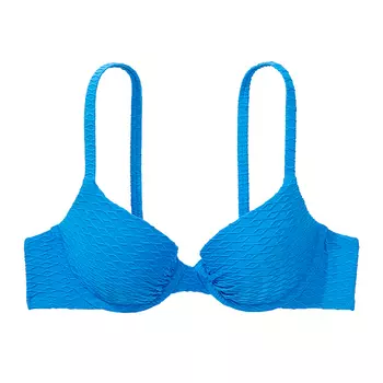 Топ бикини Victoria's Secret Swim Mix & Match Icon Push-Up Fishnet, синий