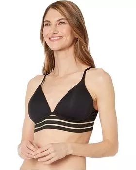 Топ бикини Vince Camuto Coastlines Mesh Elastic Molded Cup Bikini Top, черный