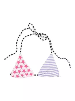 Топ бикини в полоску с треугольными чашками NIIHAI, белый