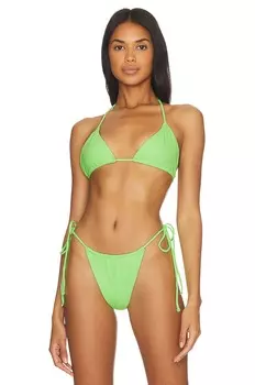 Топ бикини YEAR OF OURS Rib String, цвет Neon Kiwi