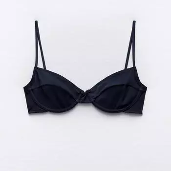 Топ-бикини Zara Underwired, темно-синий