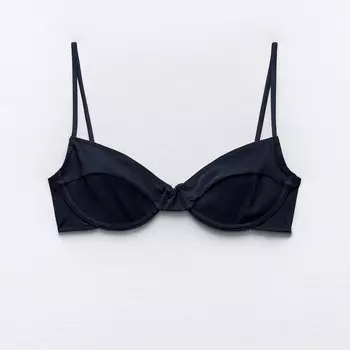 Топ-бикини Zara Underwired, темно-синий