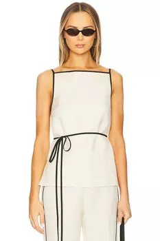 Топ Billie с контрастными завязками Shona Joy, ecru