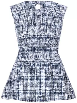 Топ Birdie в клетку Proenza Schouler White Label, синий