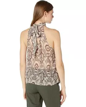 Топ Bishop + Young Claudeen Tie Neck Top, цвет Roma Paisley
