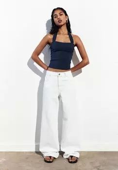 Топ Blouse PULL&BEAR, темно-синий