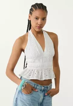 Топ Blouse Stradivarius, белый