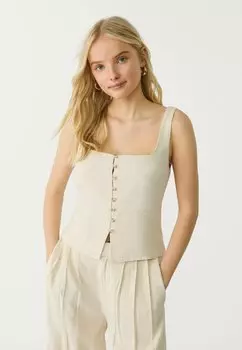 Топ Blouse Stradivarius, цвет Stone