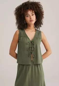 Топ Blouse WE Fashion, цвет Army Green