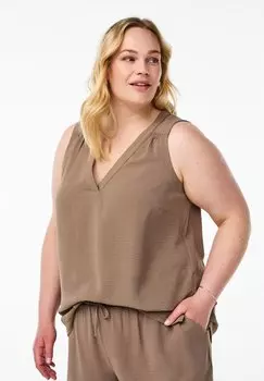 Топ Blouse Zizzi, коричневый