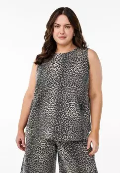 Топ Blouse Zizzi, коричневый