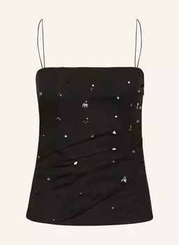 Топ-Блузка «эмоциональная сущность» и топ с тюлем и декоративными бусинами Dorothee Schumacher, черный