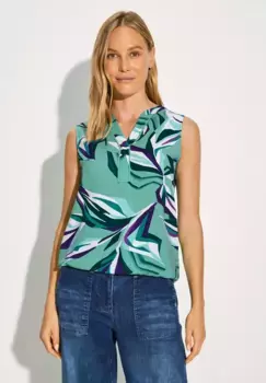 Топ-блузка Cecil, выполненная из мягкой вискозы, зеленый