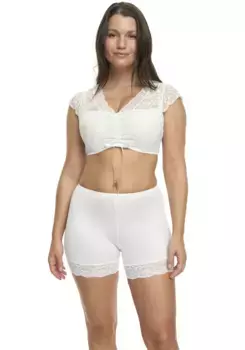 Топ-блузка Susa с нежным кружевным декором, белый