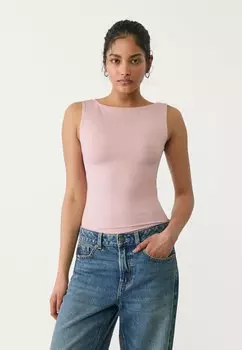 Топ BOAT NECK Stradivarius, розовый