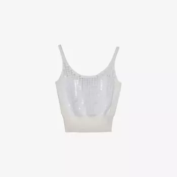 Топ Bobbiiy эластичной вязки, украшенный пайетками Ted Baker, белый