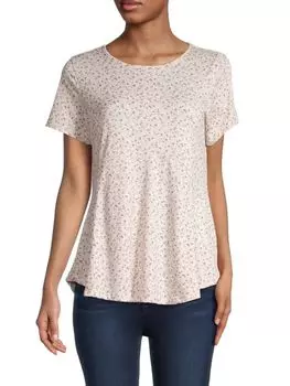 Топ Bobeau с цветочным принтом, beige / black