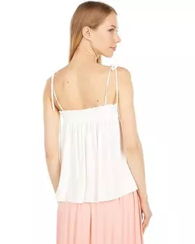 Топ bobi Los Angeles Beach Crepe Tie Shoulder Top, слоновая кость