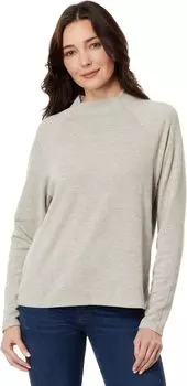 Топ bobi Los Angeles Mock Neck Raglan Top, оранжевый