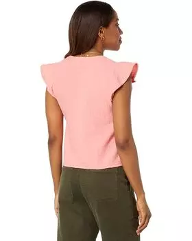 Топ bobi Los Angeles V-Neck Short Sleeve Top, цвет Kiss