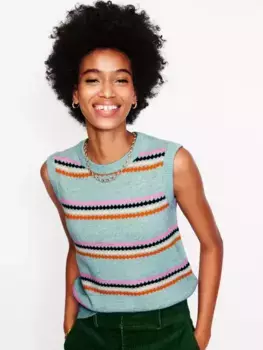 Топ Boden Edie Fair Isle Wool Blend Tank, цвет blue/multi