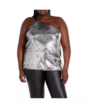 Топ больших размеров Ansley CITY CHIC, серебро