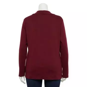 Топ больших размеров Croft & Barrow Essential с воротником-стойкой Croft & Barrow