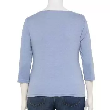 Топ больших размеров Croft & Barrow с вырезом-лодочкой Croft & Barrow