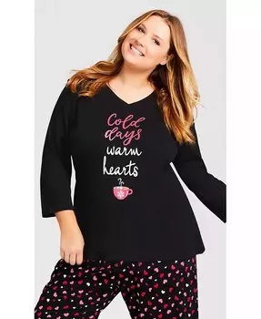 Топ больших размеров для холодных дней AVENUE, черный