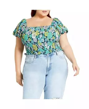 Топ больших размеров Naomi CITY CHIC, синий