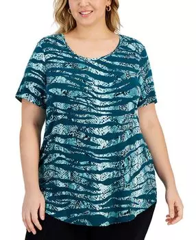 Топ больших размеров с принтом Animal Fusion JM Collection