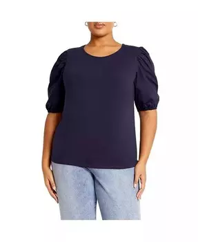 Топ больших размеров тара CITY CHIC, синий