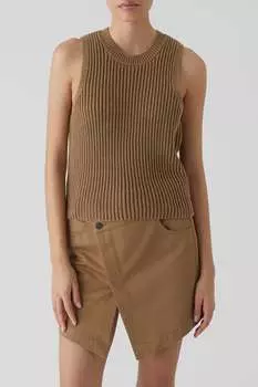 ТОП-БОРКА С КРУГЛЫМ ВЫРЕЗОМ CLOSED, цвет nutmeg