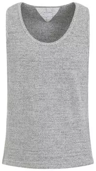 Топ Bottega Veneta Ribbed Tank Top 'Light Grey Melange', серый