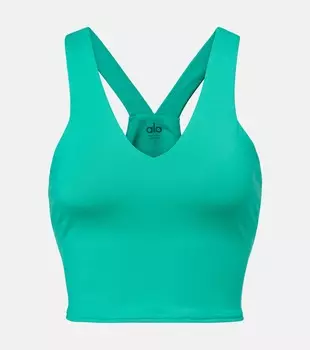 Топ-бра Airbrush Real Sports Alo Yoga, Spruce Green