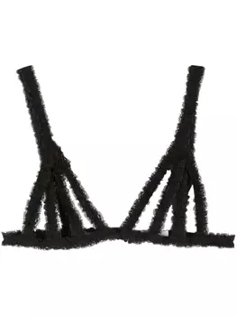 Топ-бра рыхлой вязки Vaquera, черный