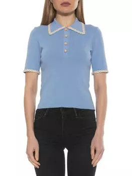 Топ Brianna с воротником Alexia Admor, цвет Halogen Blue