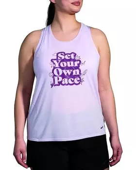 Топ Brooks Distance Tank 3.0, цвет Light Purple/Set Your Pace