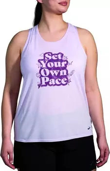 Топ Brooks Distance Tank 3.0, цвет Light Purple/Set Your Pace