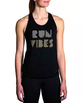 Топ Brooks Distance Tank Top 3.0, цвет Black/Run Vibes