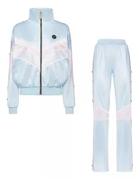 Топ/Брюки Спортивный костюм в полоску Philipp Plein, цвет Light Blue