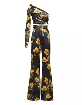 Топ/Брюки «В цветах»; Philipp Plein, цвет Black / Yellow