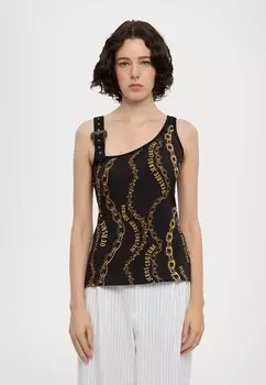 Топ BUCKLE Versace, черный