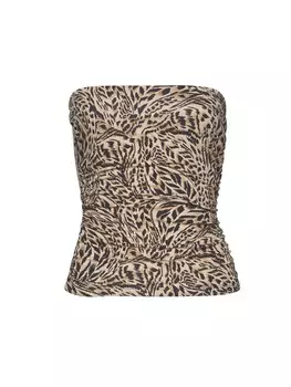 Топ Buffalo Bandeau, цвет beige-jeansblau bedruckt