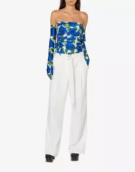 Топ-бюстье Flower Bloom Lycra в синем цвете Philosophy di Lorenzo Serafini